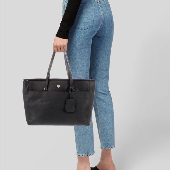 TORY BURCH ROBINSON TOTE BAG LARGE SAFFIANO LEATHER PURSE - Picture 3 of 3